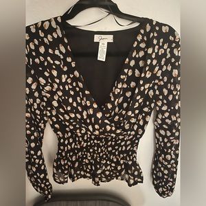 Black and Orange Blouse